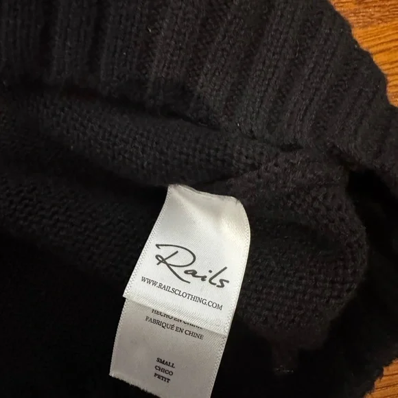 Rails Black Sweater with Multicolor Leopard Design - Picture 3 of 3